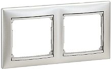 Рамка горизонтальная Legrand Valena 2-м. алюминий картинка